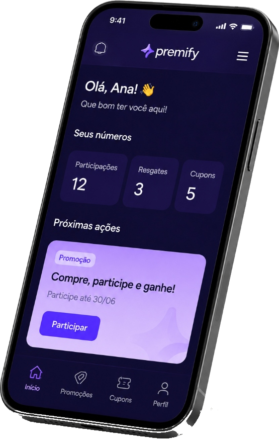 Aplicativo móvel do consumidor Premify